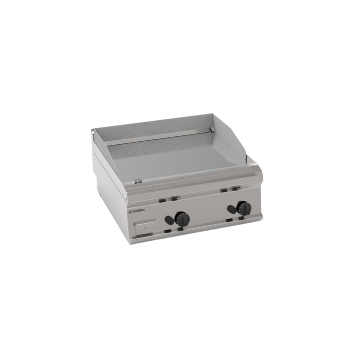 TOP FRY-TOP DOUBLE GAZ, LISSE CHROME