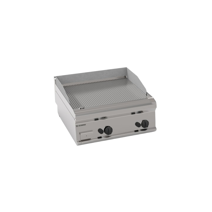 TOP FRY-TOP DOUBLE GAZ, RAINURE