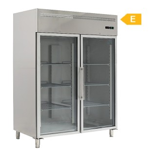 ARMOIRE CONGELATION, 2 PORTES VITREES, GN 2/1, 1300 L