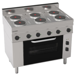 FOURNEAUX PLAQUES ELECTRIQUES SUR FOUR ELECTRIQUE VENTILE GN 1/1