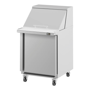 FRIGO TABLE DE PREPARATION 1 PORTE - 12 x GN 1/6 - AMERCAN STYLE