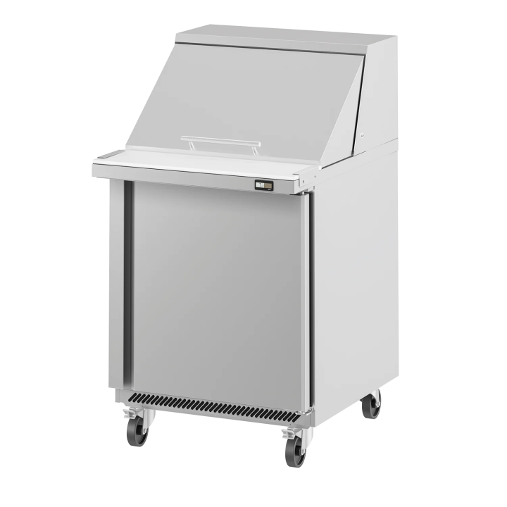 FRIGO TABLE DE PREPARATION 1 PORTE - 12 x GN 1/6 - AMERCAN STYLE