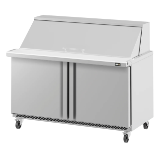 FRIGO TABLE DE PREPARATION 2 PORTES - 24 x GN 1/6 - AMERCAN STYLE