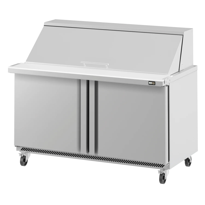 FRIGO TABLE DE PREPARATION 2 PORTES - 24 x GN 1/6 - AMERCAN STYLE