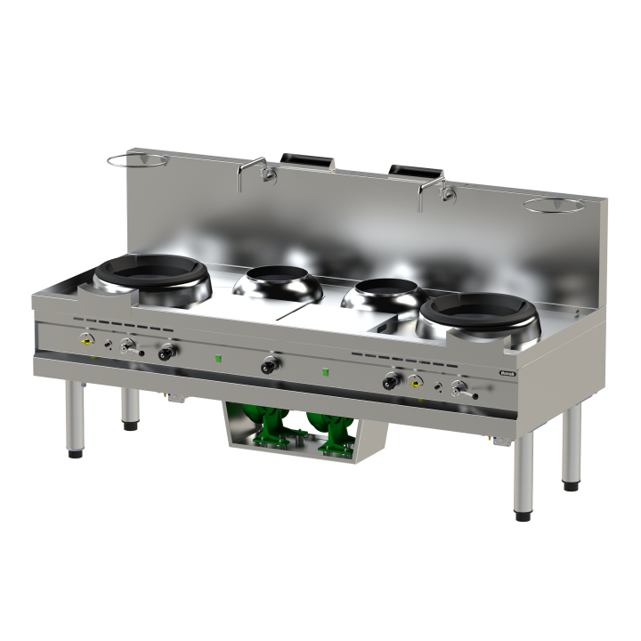 WOK TURBO, 2 BRULEURS, L 2200 MM