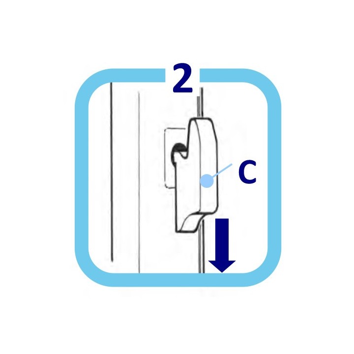 HAAKJE VOOR LADDER VAN REKKEN KOELCEL