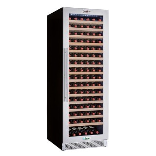 BEGLAASDE WIJNKAST, 1 TEMPERATUUR, HOUTEN SCHAPPEN, 388 L