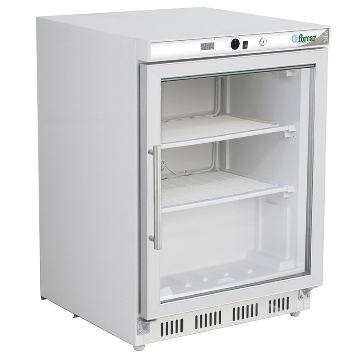 ARMOIRE DE CONGELATION BLANCHE VITREE, 130 L