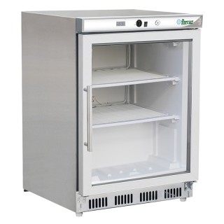 ARMOIRE DE CONGELATION INOX VITREE, 130 L