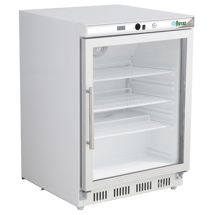 ARMOIRE FRIGORIFIQUE BLANCHE VITREE, 130 L