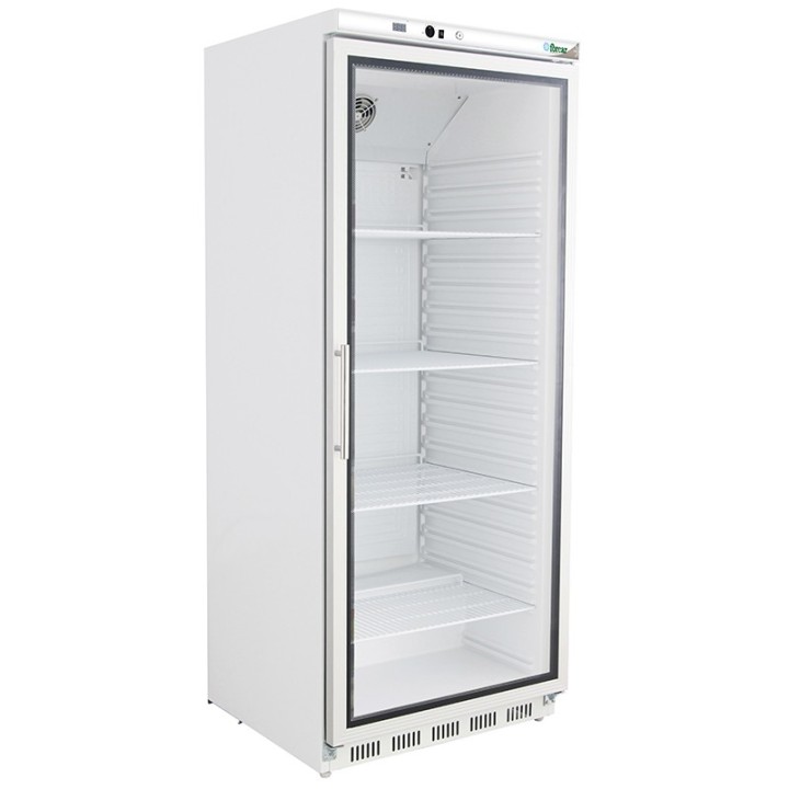 ARMOIRE FRIGORIFIQUE BLANCHE GN 2/1 VITREE, 570 L