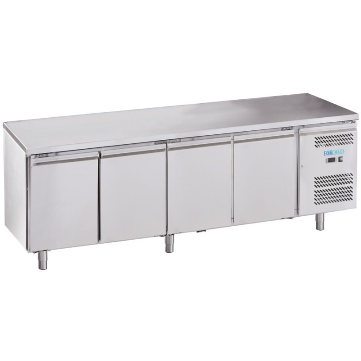 FRIGO TABLE POSITIF - 4 PORTES - PROFONDEUR 700 MM