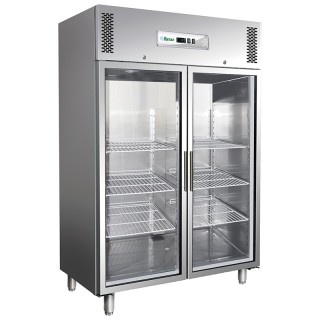 ARMOIRE FRIGORIFIQUE, 2 PORTES VITREES, GN 2/1, 1325 L
