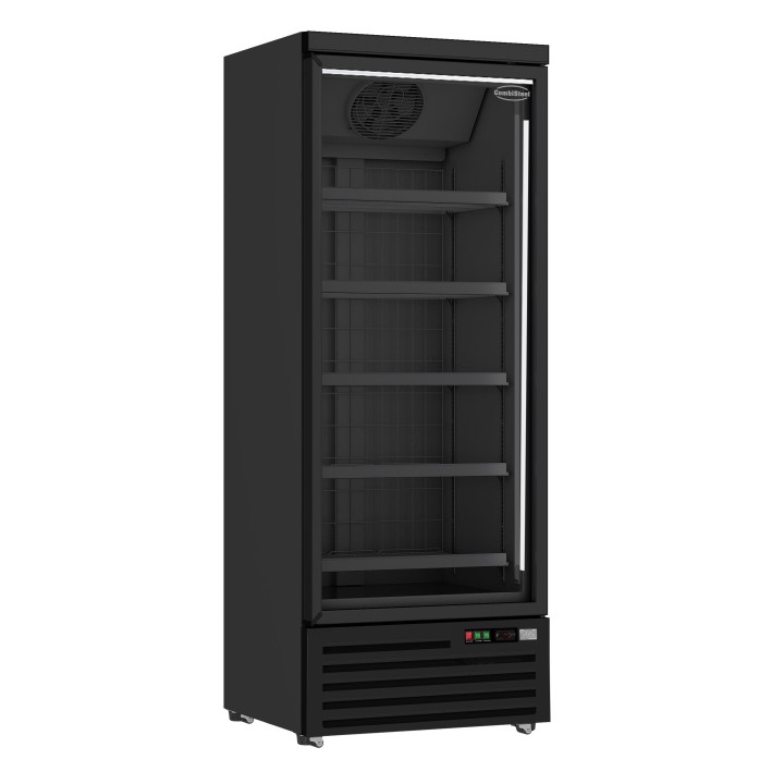 CONGÉLATEUR 1 PORTE EN VERRE NOIR JDE-600F BL