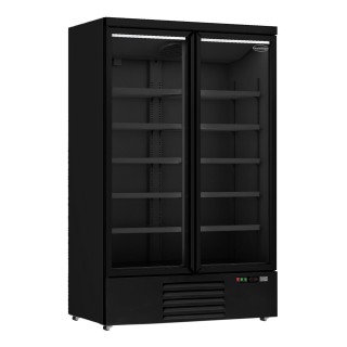 KOELKAST 2 GLASDEUREN ZWART JDE-1000R BL