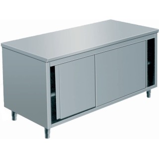 RVS TAFELKAST, MET SCHUIFDEUREN, L 1400 MM JTA146 FORCAR