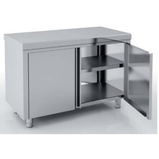 TABLE ARMOIRE INOX, PORTES BATTANTES, L 600 MM JTA067 FORCAR