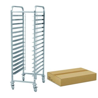 DEMONTEERBARE RVS SERVICE TROLLEY, 15 x GN 1/1 ICSGN11-15 CATERCHEF